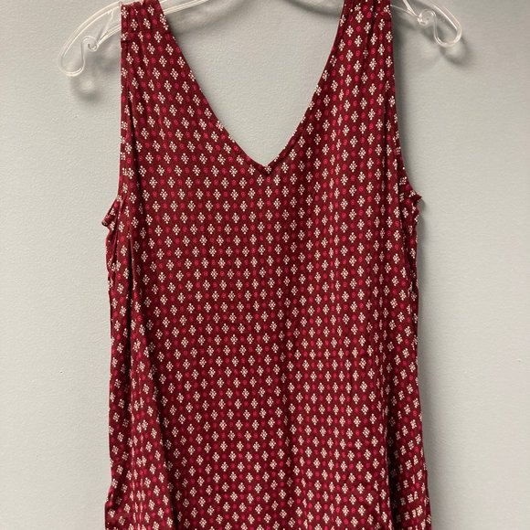 Gap Maternity Small Print Red V-neck Tank NWT - Picture 3 of 6
